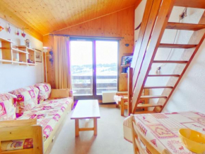 Studio cabine 4 pers., Les Saisies, bal., kitchenette, prox. centre et ski - FR-1-594-145